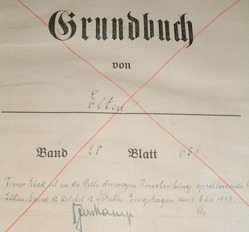 Altes Grundbuchblatt