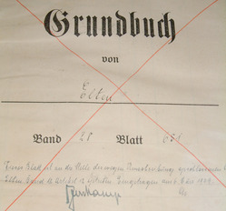 Altes Grundbuchblatt Altes Grundbuchblatt